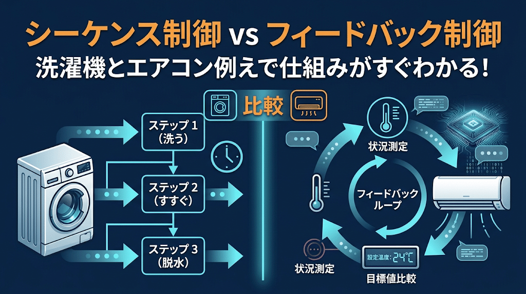 シーケンス制御・フィードバック制御とは？基礎知識から最新スマート家電での活用まで