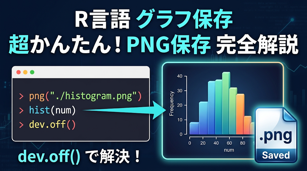 【R言語】描画したグラフをPNG画像で自動保存する方法