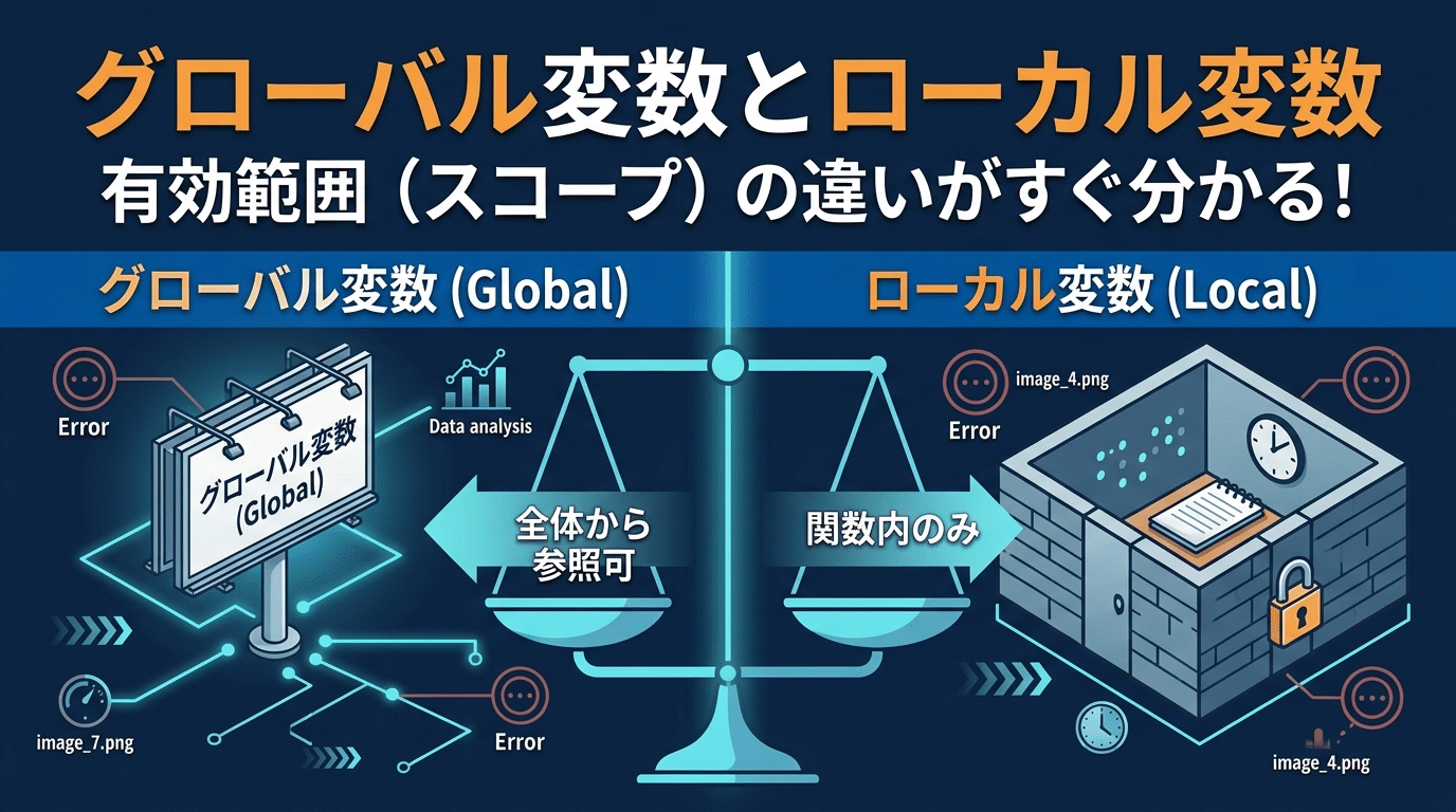 【Rubyで解説】グローバル変数とローカル変数の違いとは？スコープの基礎を分かりやすく解説
